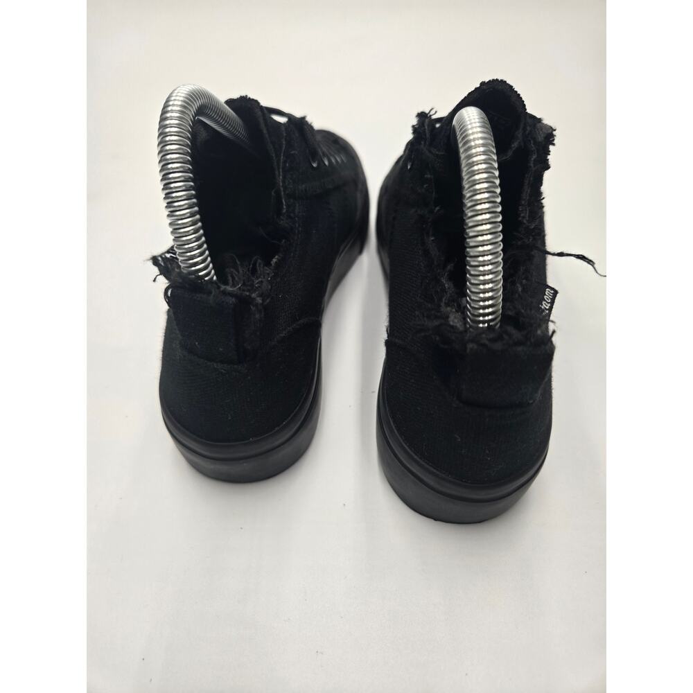 Obtaom Women's Black Canvas Low Top Casual Sneakers Size 7 - Picture 8 of 9